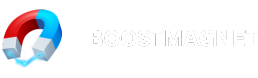 BoostMagnet logo white text